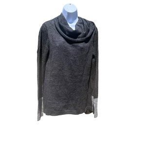 Prana Rochelle Sweater wool blend charcoal light grey large color block